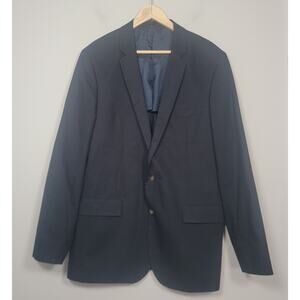 J. Crew Mens 44L Thompson Blazer Navy 100% Cotton Sport Coat Jacket